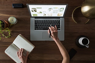 person using MacBook Pro