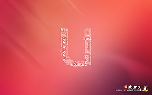 red background with text overlay, Linux, GNU, Ubuntu HD wallpaper