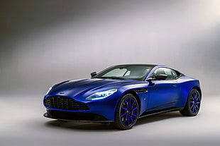blue Aston Martin coupe HD wallpaper