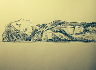 white and black tree painting, drawing