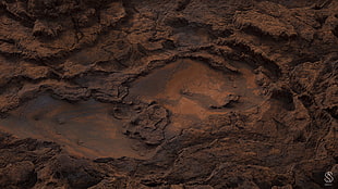 brown rock formation, terra nova HD wallpaper