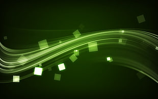 green and black wave digital wallpaper