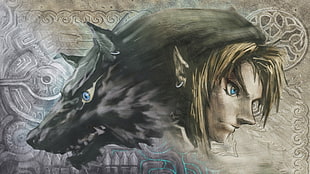 Legends of Zelda Link wallpaper, wolf, The Legend of Zelda, Link, The Legend of Zelda: Twilight Princess HD wallpaper
