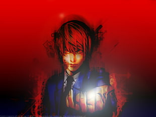 male anime character illustration, Yagami Light, Death Note