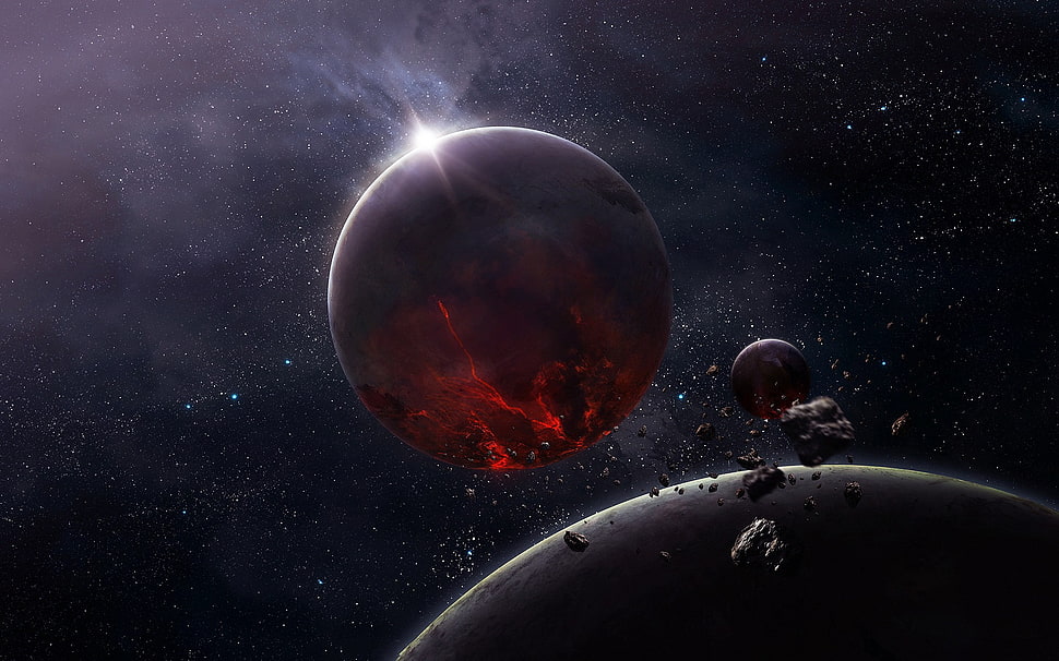 planet photography, render, space, planet, Moon HD wallpaper
