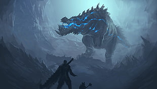 black monster digital wallpaper, Monster Hunter, Deviljho