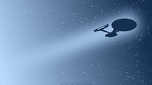 USS Enterprise illustration, Star Trek, USS Enterprise (spaceship), minimalism, space