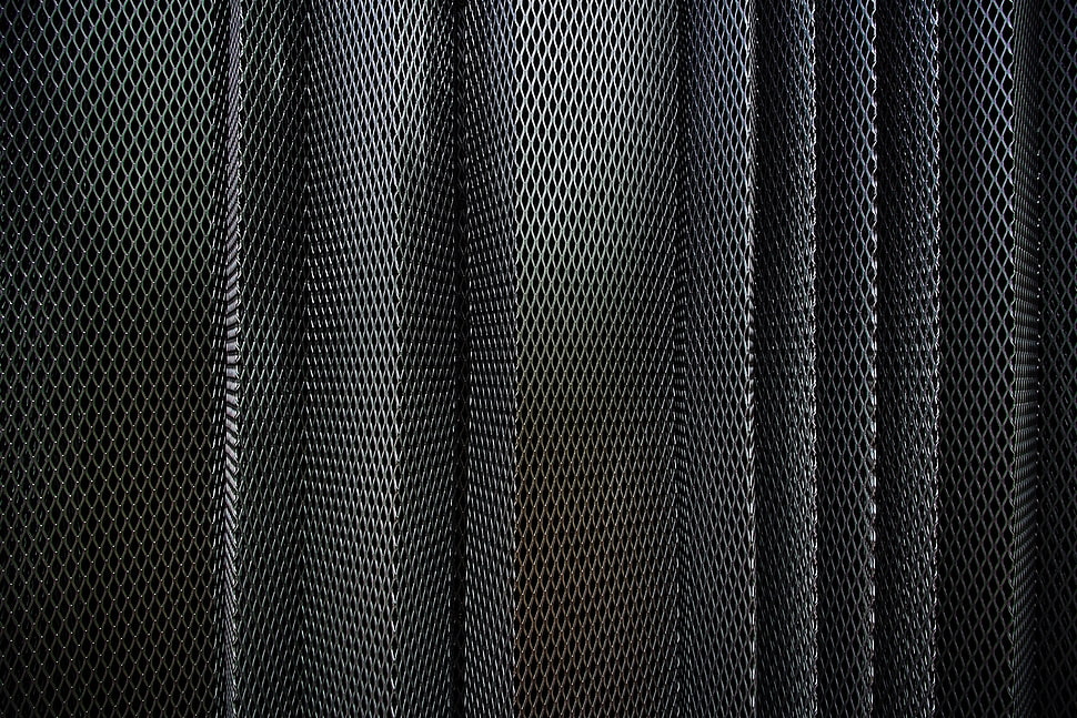 gray textile, Mesh, Metal, Surface HD wallpaper