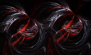 white and red 3D painting