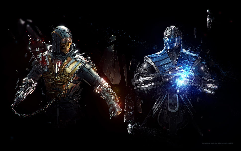 Mortal Kombat Scorpion and Sub Zero HD wallpaper