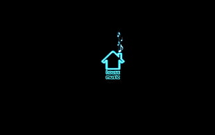 house music logo, simple background, minimalism, music, house music HD wallpaper