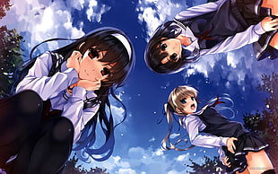 three Anime characters, anime, Saenai Heroine no Sodatekata, Kasumigaoka Utaha, Katou Megumi 