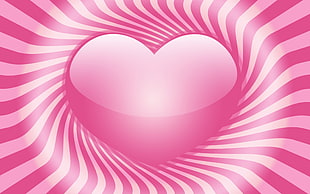 white and pink Heart illustration