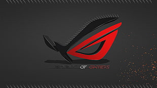 black and red logo