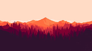 red forest illustration