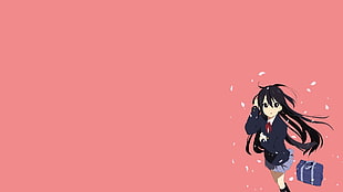 black haired female anime character illustration, K-ON!, Nakano Azusa HD wallpaper