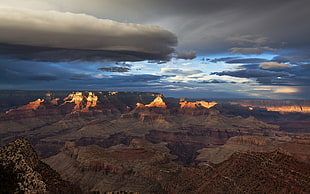 Grand Canyon, Phoenix Arizona, landscape, nature, mountains, clouds HD wallpaper