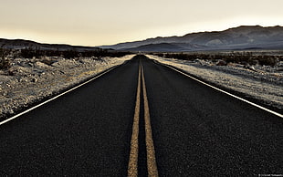 black asphalt road, road, landscape