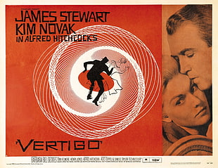 Vertigo poster, Film posters, Vertigo, James Stewart, Kim Novak