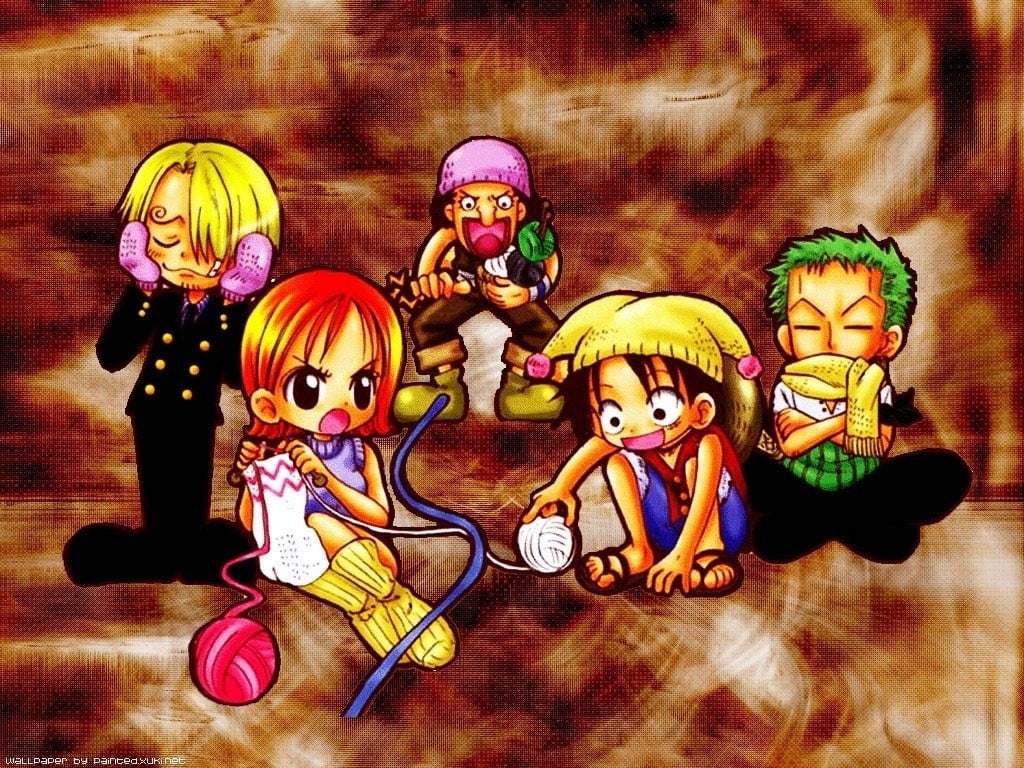 One Piece characters wallpaper, One Piece, anime, Sanji, Nami