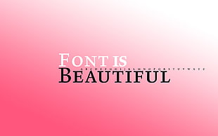 font is beautiful text on pink background, pink, simple, typography HD wallpaper
