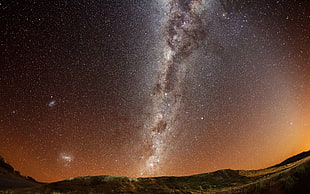 milky way and rock formation, Milky Way, space