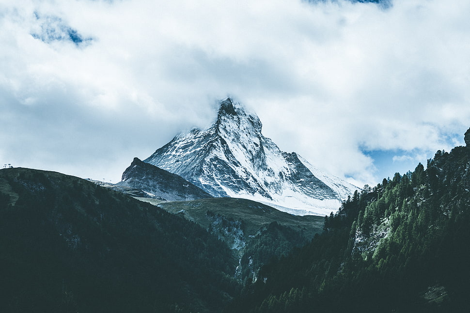 Matterhorn, Mountains, Fog, Sky HD wallpaper