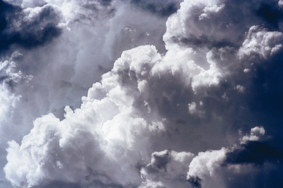 grey and blue clouds HD wallpaper
