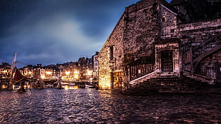 stone town at dusk HD wallpaper