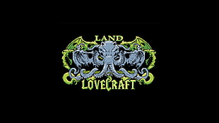 Land Love Craft, Cthulu, H. P. Lovecraft, minimalism, artwork