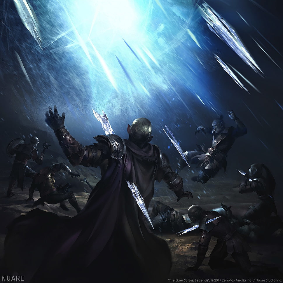 The Elder Scrolls poster, fantasy art, magic, warrior, knight HD wallpaper