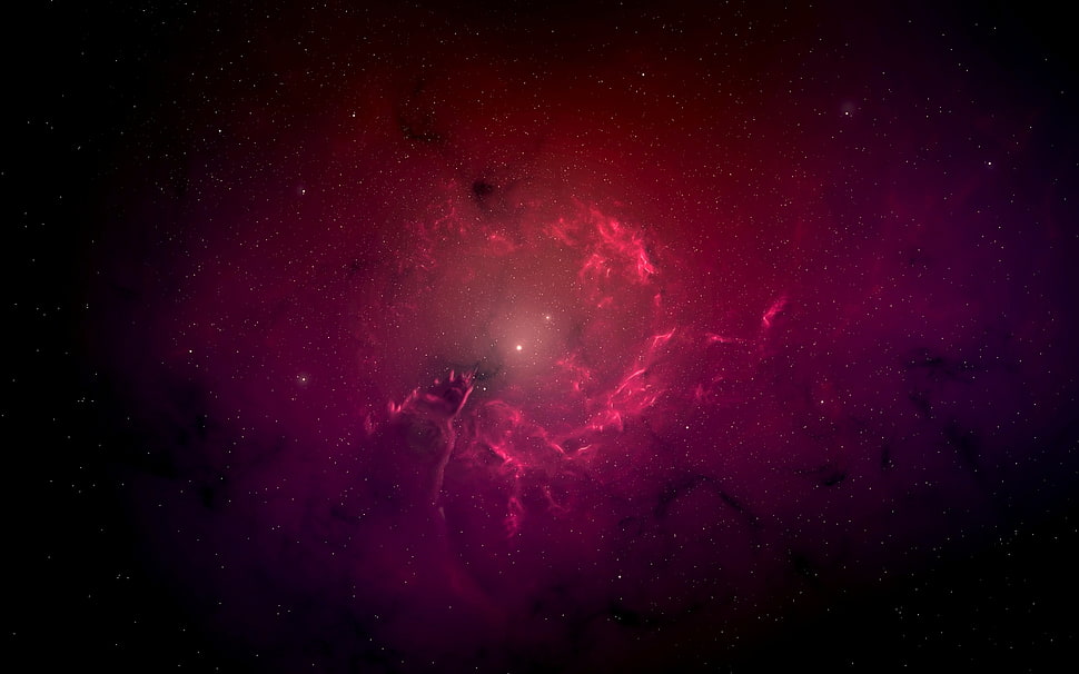 maroon Galaxy illustration HD wallpaper