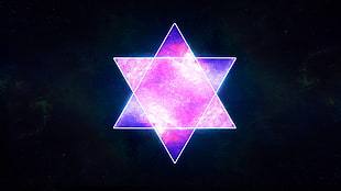 pink and white Star of David illustration