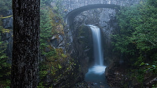 waterfalls digital wallpaper, nature, landscape, long exposure, clouds HD wallpaper