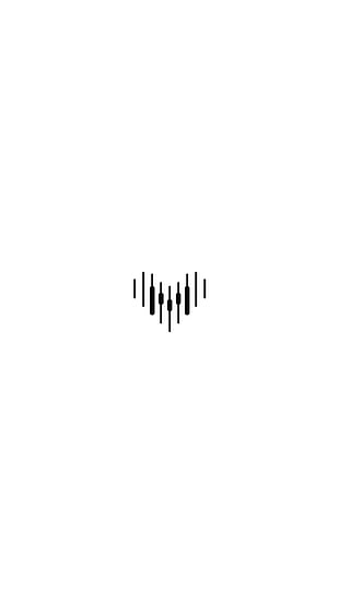 black heart shape logo, abstract, minimalism, white background