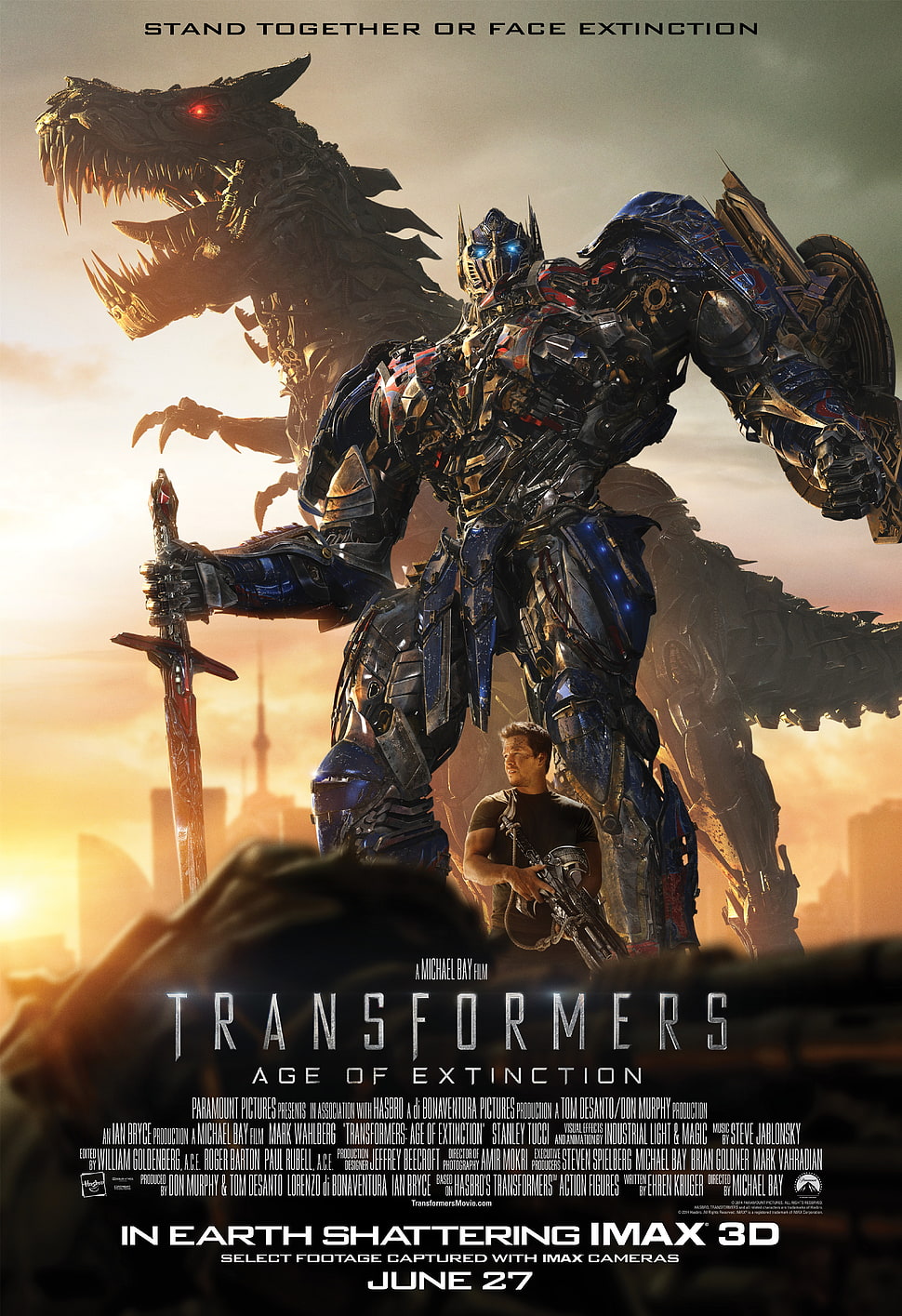 Transmorfers poster, Transformers: Age of Extinction, movies, Optimus Prime HD wallpaper