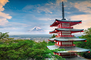 Pagoda Castle, Japan, building, Japan HD wallpaper