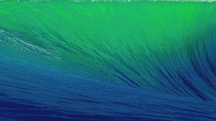 blue and green body of water, waves
