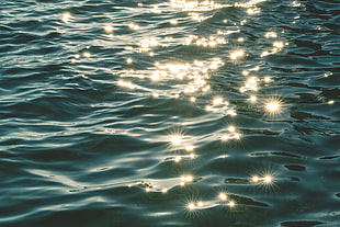 photo of body of water reflecting sunlight