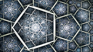 blue and white illustration