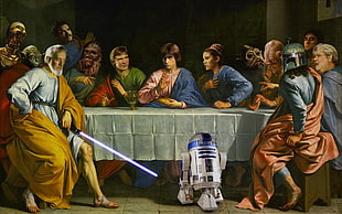 Star Wars Last Supper-themed painting, Star Wars, crossover, The Last Supper HD wallpaper