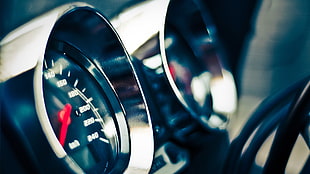black and silver-colored ring, speedometer, dashboards, speedmeter, car