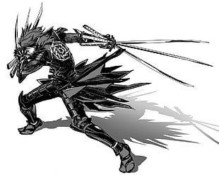 illustration of swordsman, Sengoku Basara, Date Masamune