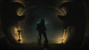 digital art poster, The Elder Scrolls V: Skyrim, Dovakhiin, video games