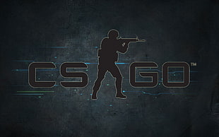CS Go logo, FN SCAR-L HD wallpaper