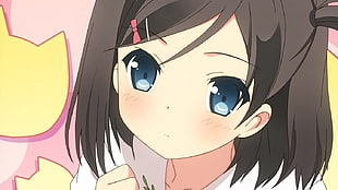 female anime character wearing white shirt