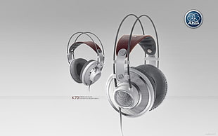 silver headset