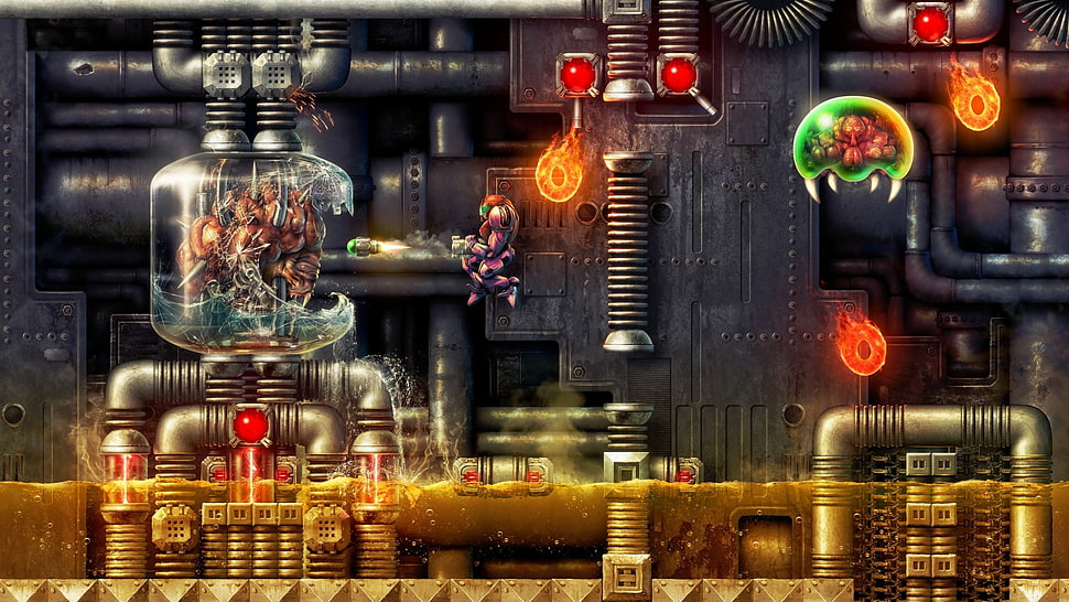 one game application screenshot, video games, artwork, Metroid HD wallpaper