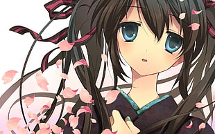 black-haired girl anime character