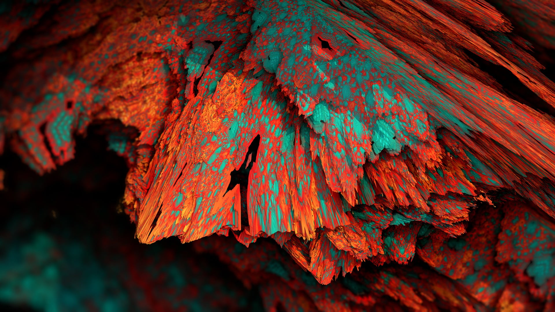 photo of orange and teal rock formations